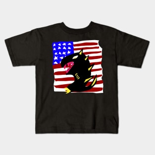 Godzilla flag Kids T-Shirt